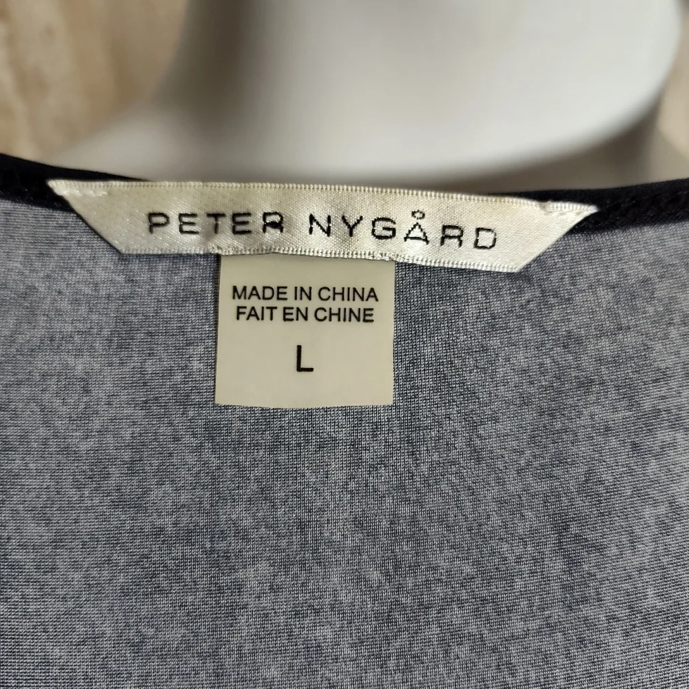 Peter Nygard  Black Top with Fashionable Ladies  Print